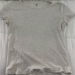 Brandy Melville Light Gray Short Sleeve Tee